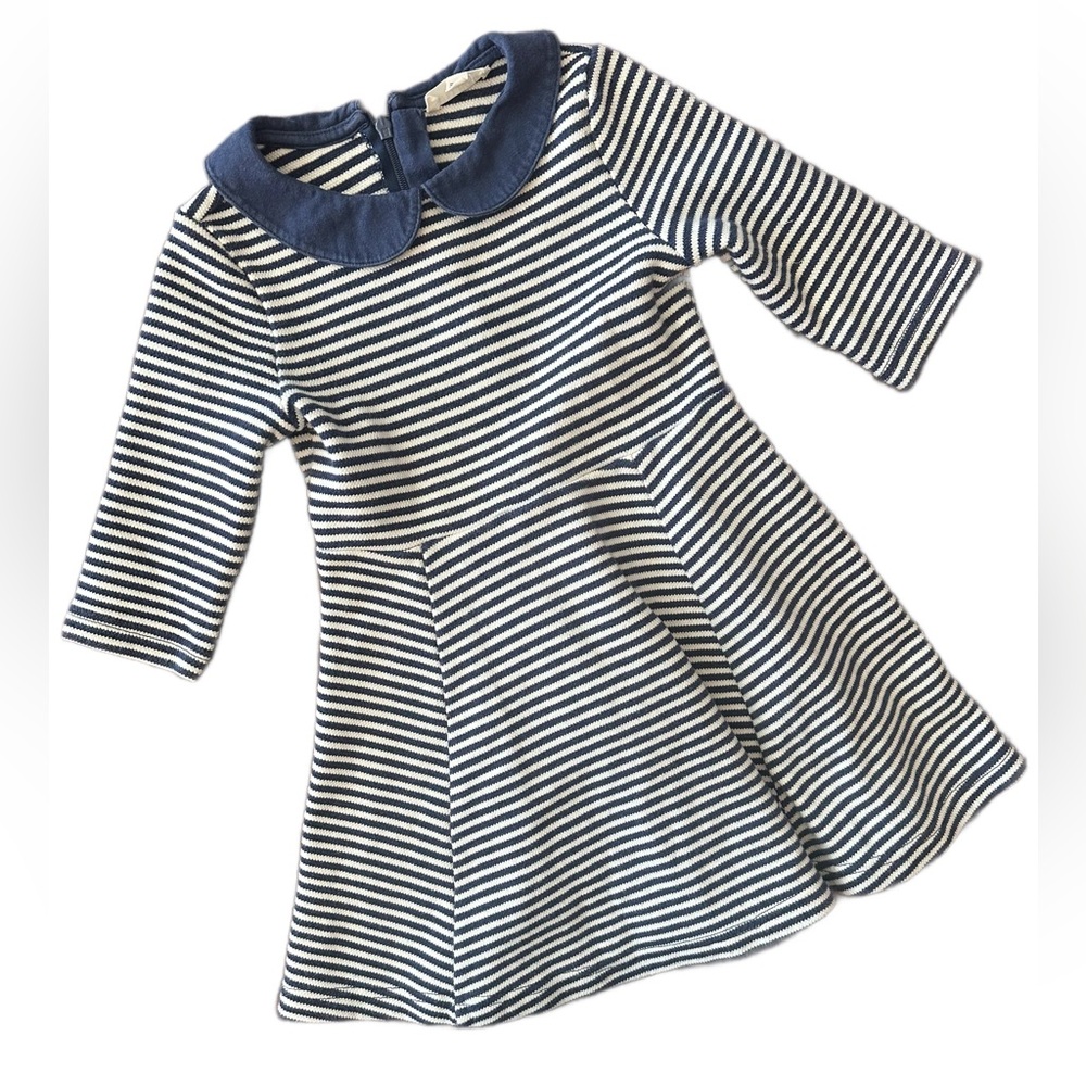 Mini Boden Heavy Knit Striped Sweater Dress 5-6Y